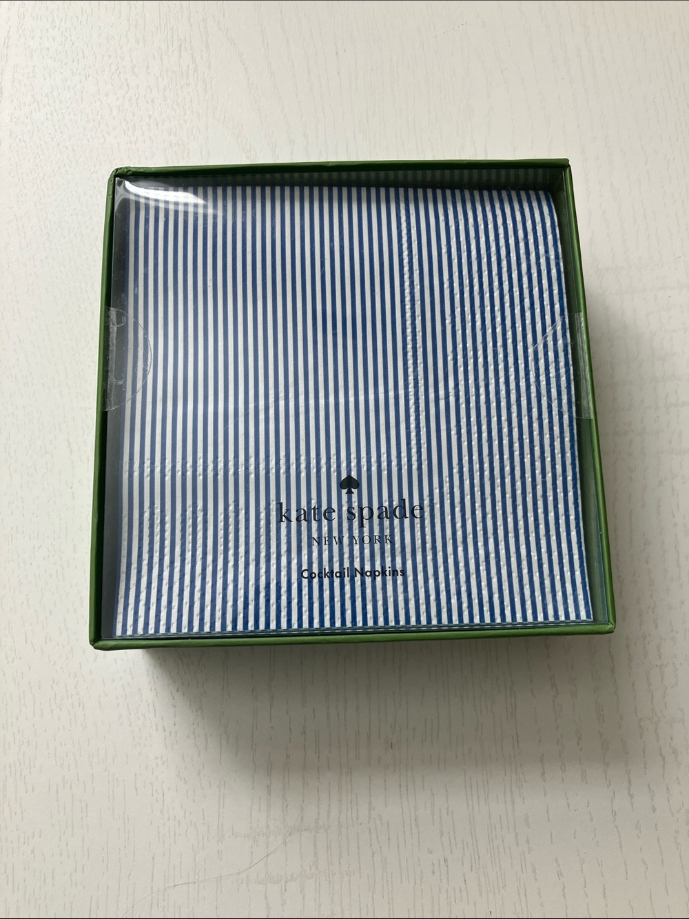 Kate Spade New York Seersucker Stripe Cocktail Napkins (NWT)